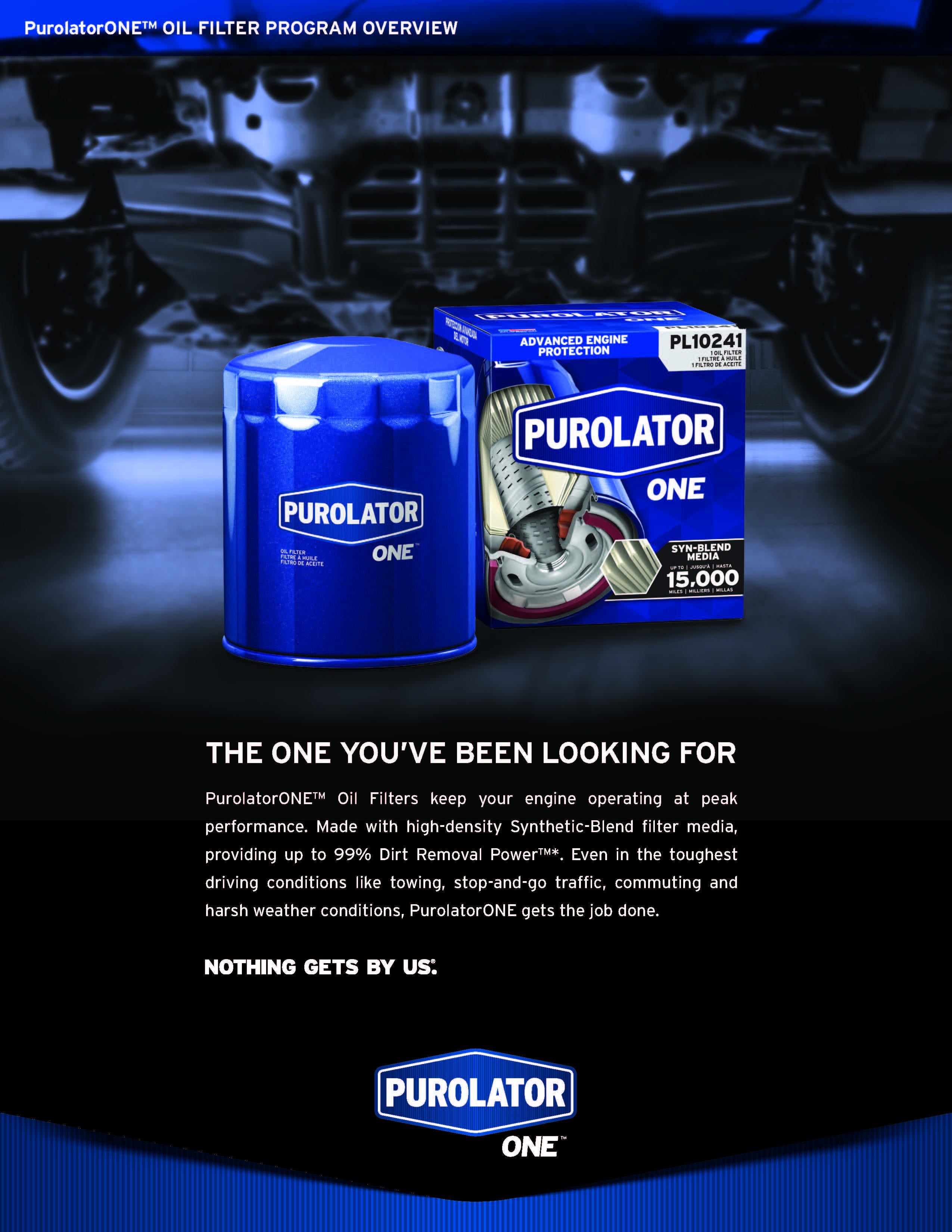 PurolatorONE AIR FILTER PROGRAM Brochure 