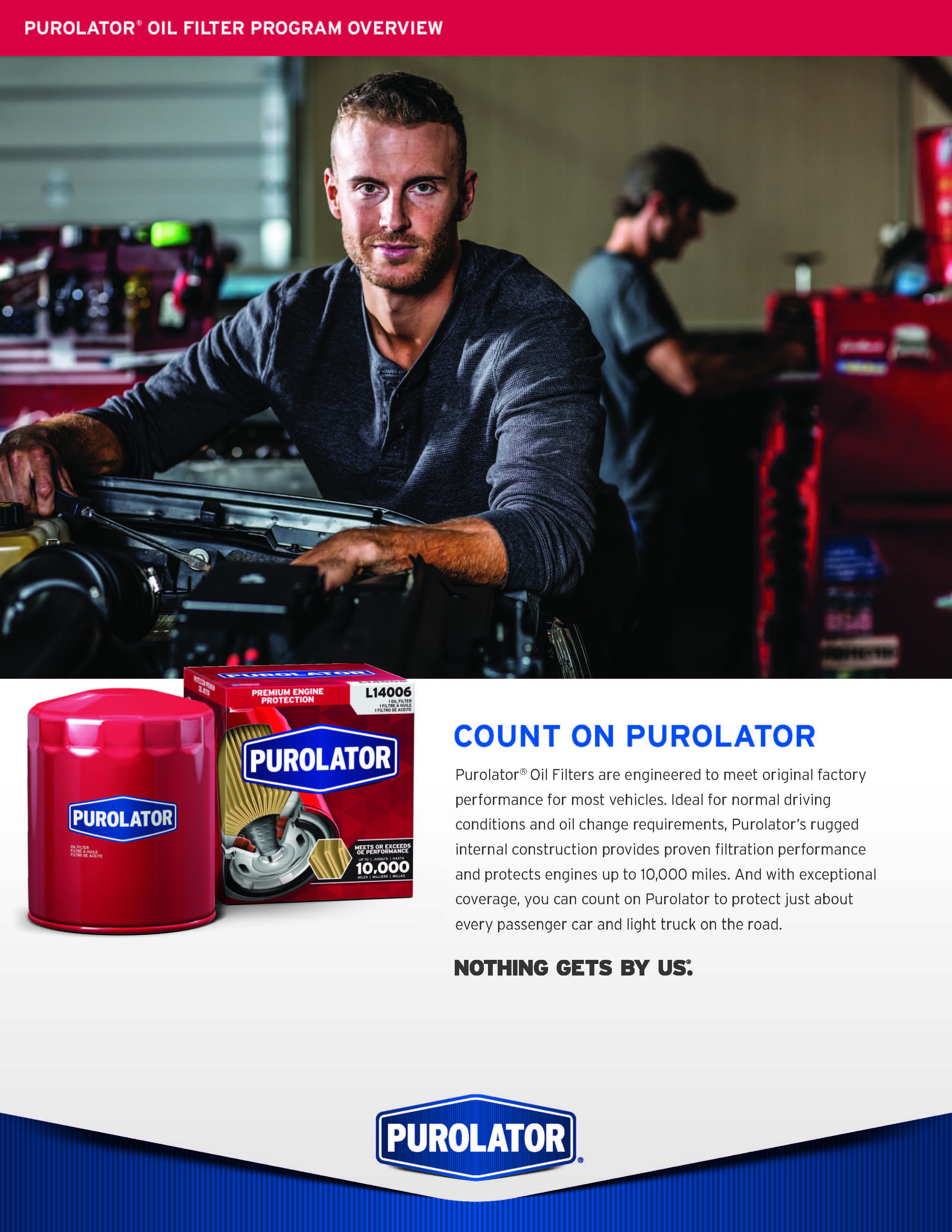 Purolator Oil FILTER PROGRAM Brochure