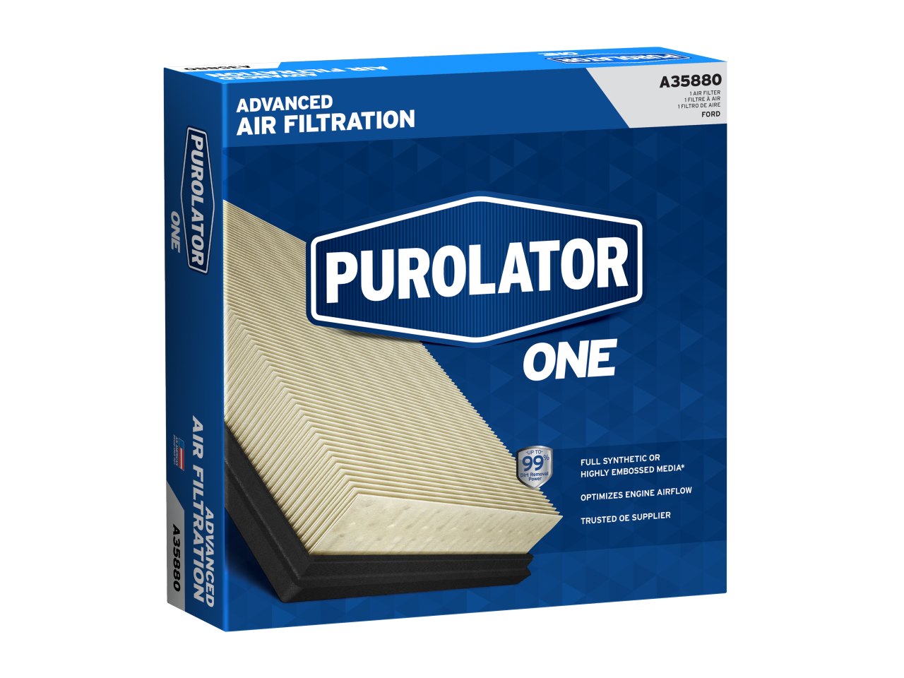 Les filtres à air PurolatorONE™ améliorent le confort de conduite global et encouragent une meilleure circulation de l’air dans votre véhicule tout en contribuant à la bonne performance du dégivreur.