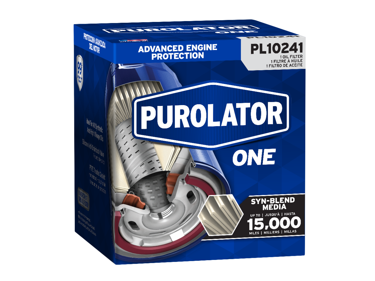 PurolatorONE Oil Filters keep engines operating at peak performance for up to 10,000 miles of advanced engine protection.