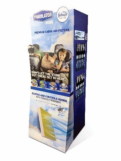 PurolatorBOSS® filtros de aire de cabina premium con frescura Febreze Agregue cobertura a camiones y SUV con expansión de línea