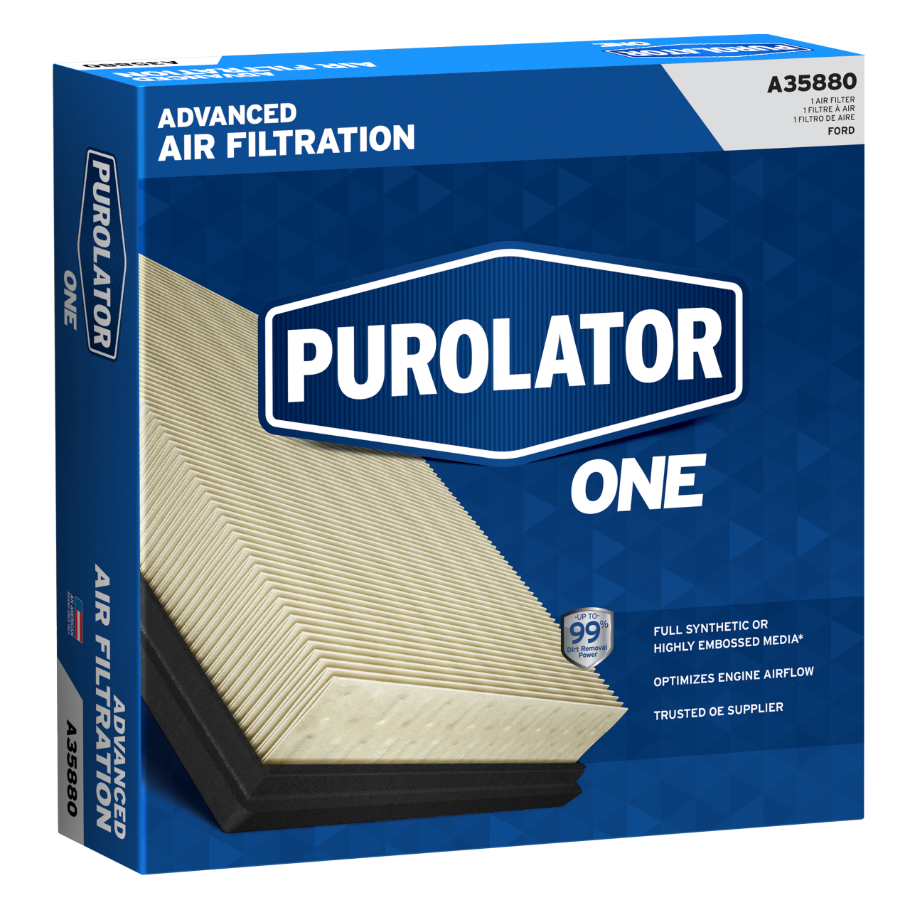 Protégez votre véhicule en remplaçant votre filtre à air par un filtre à air PurolatorONE™ pour une filtration d’air avancée.