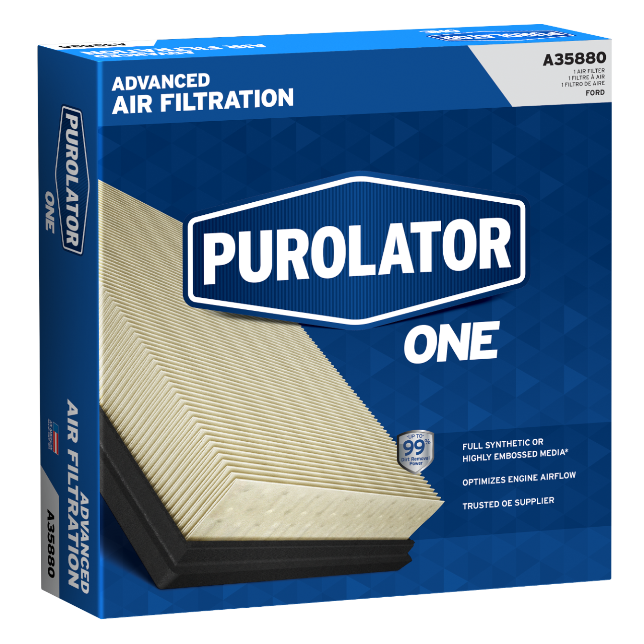 Protégez votre véhicule en remplaçant votre filtre à air par un filtre à air PurolatorONE™ pour une filtration d’air avancée.