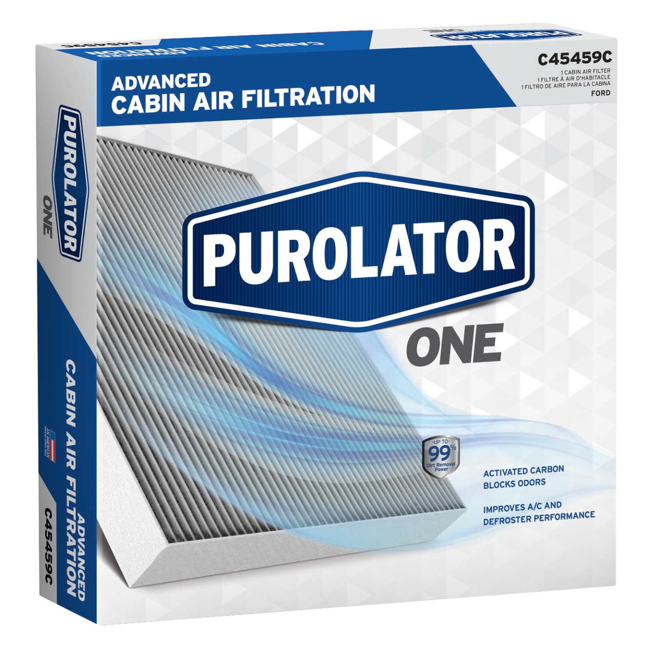 PurolatorONE™ Cabin Air Filters improve overall driving comfort, encourage better airflow through your vehicle and aid in defroster performance.