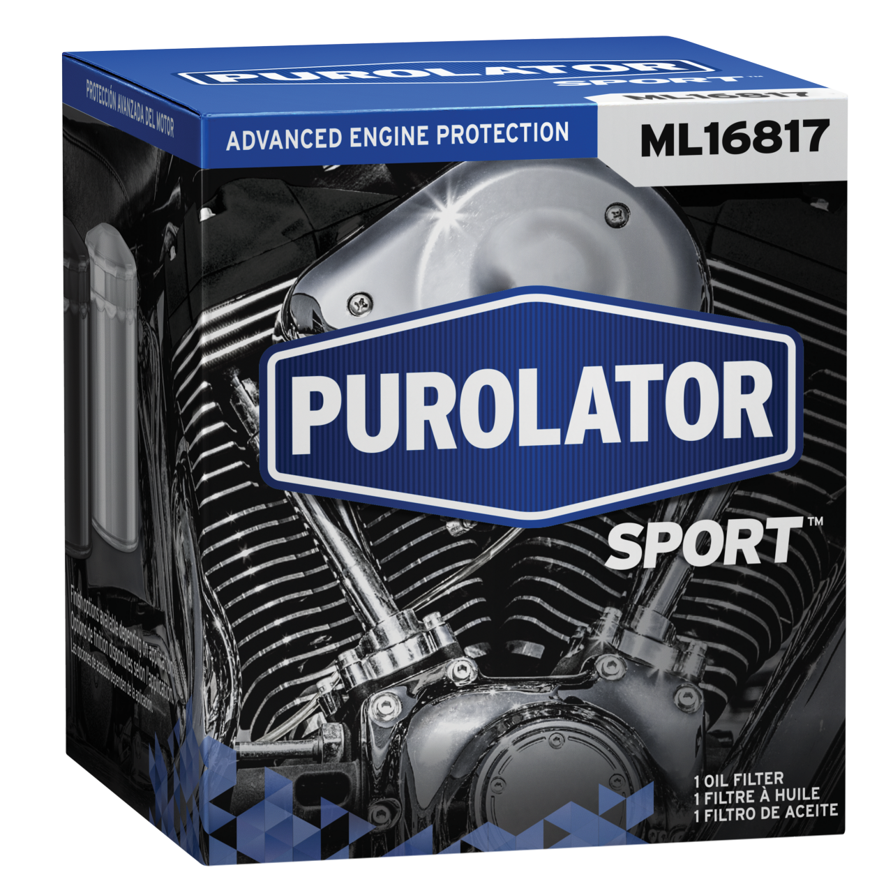 Les filtres à huile PurolatorSPORT™ offrent une protection élevée contre la saleté et le moteur pour les motocyclettes, les VTT, les motoneiges et les embarcations de plaisance.