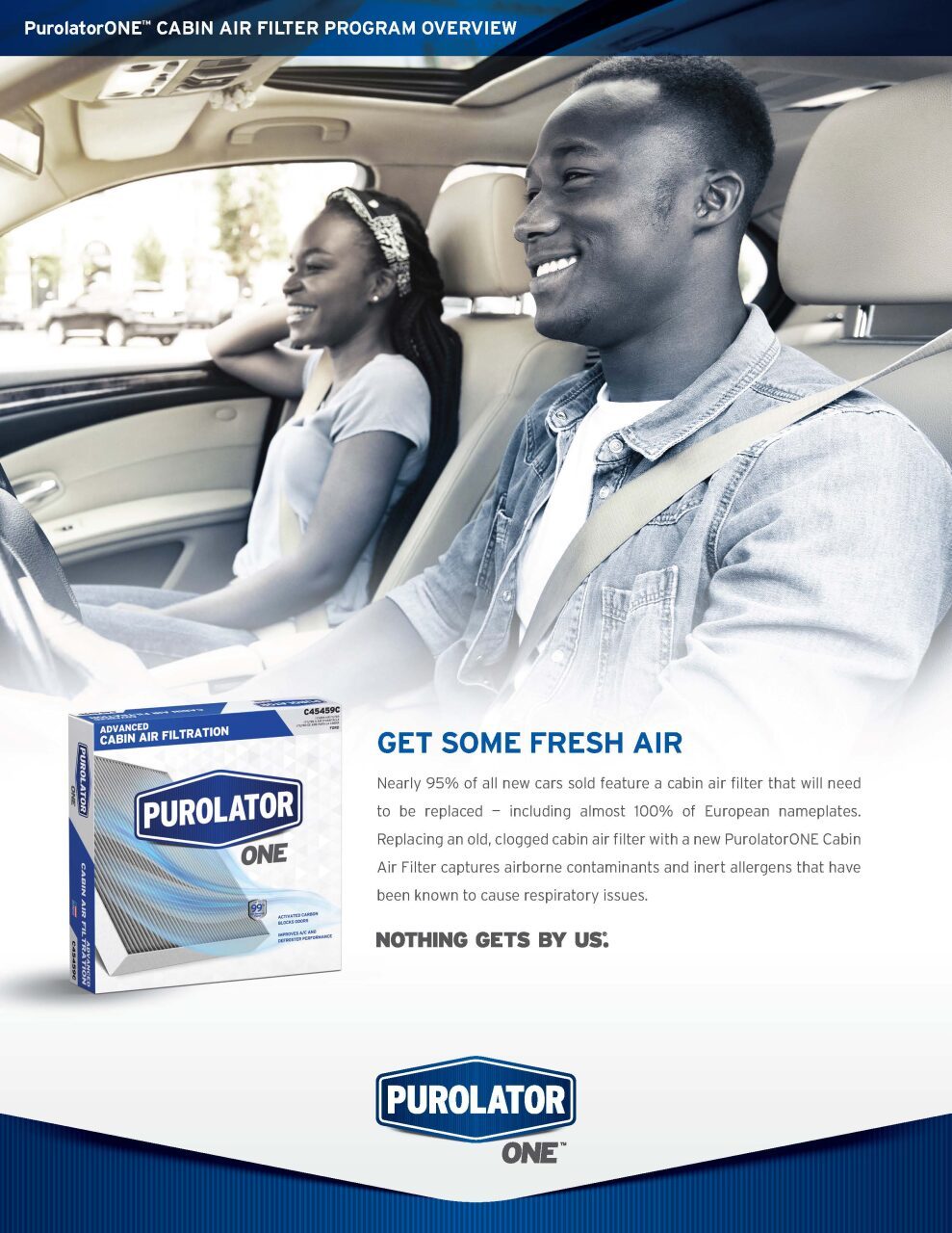 PurolatorONE CABIN AIR FILTER PROGRAM Brochure